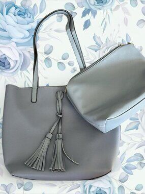 Light Blue Tote Bag with matching Travel/ Crossbody Bag